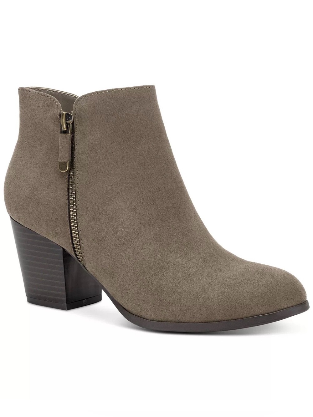 ♥️♥️ Style & Co. Women's Masrinaa Ankle Booties | Taupe/ Dark Gray 10.5 M